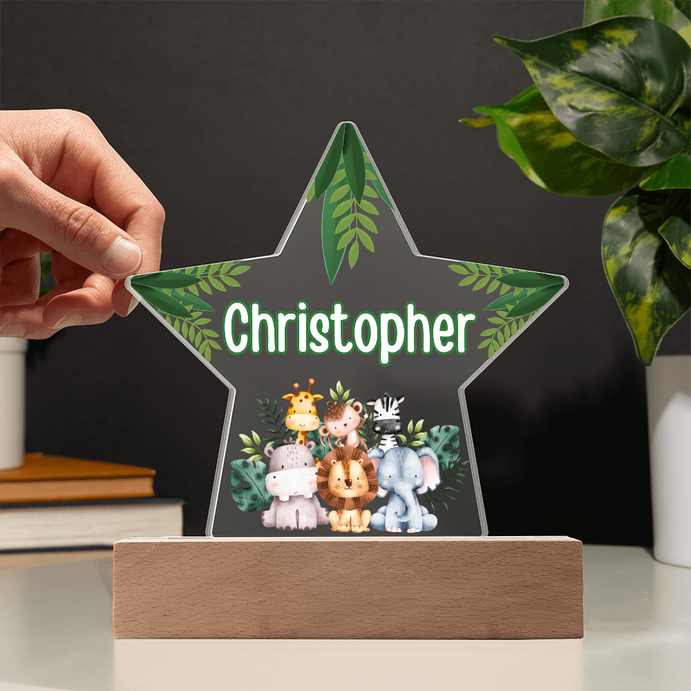 Personalized Animal Name Star Acrylic Plaque