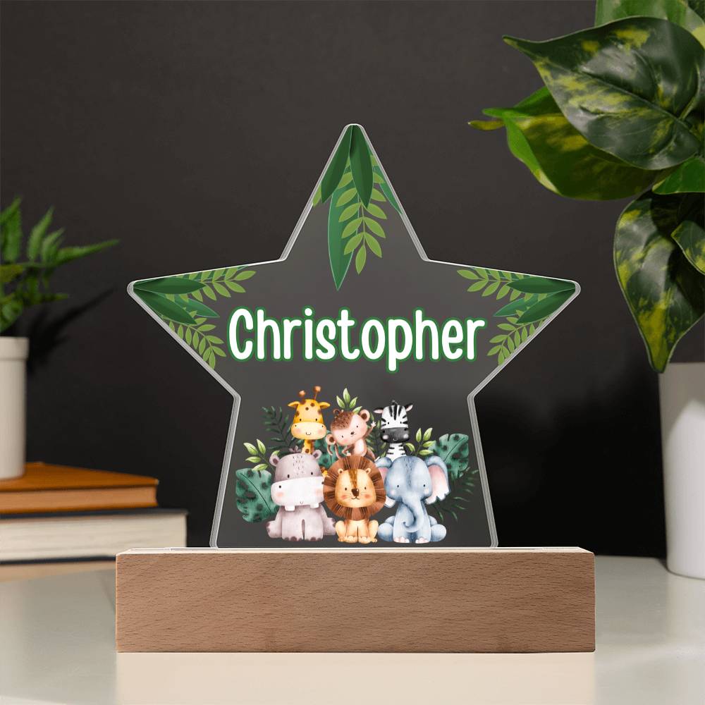 Personalized Animal Name Star Acrylic Plaque