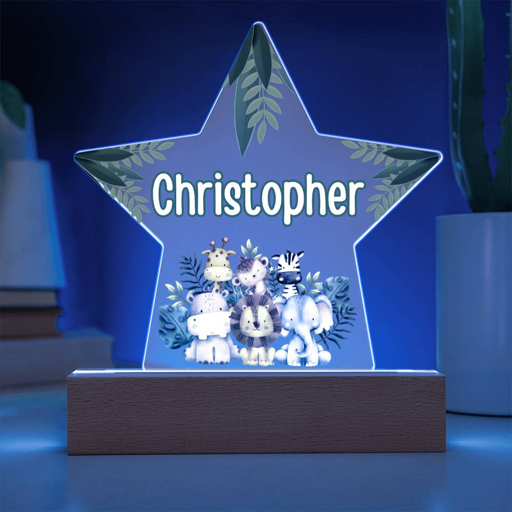 Personalized Animal Name Star Acrylic Plaque