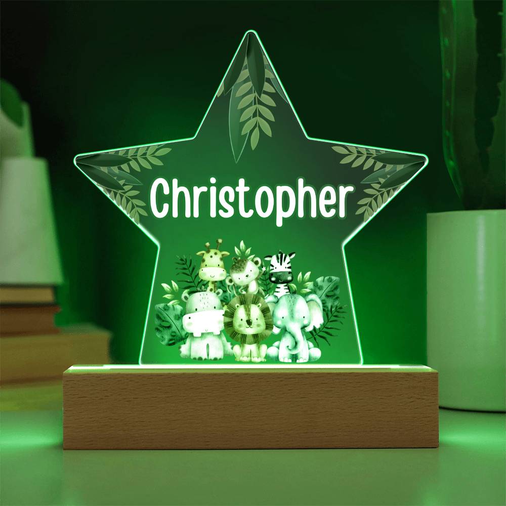 Personalized Animal Name Star Acrylic Plaque