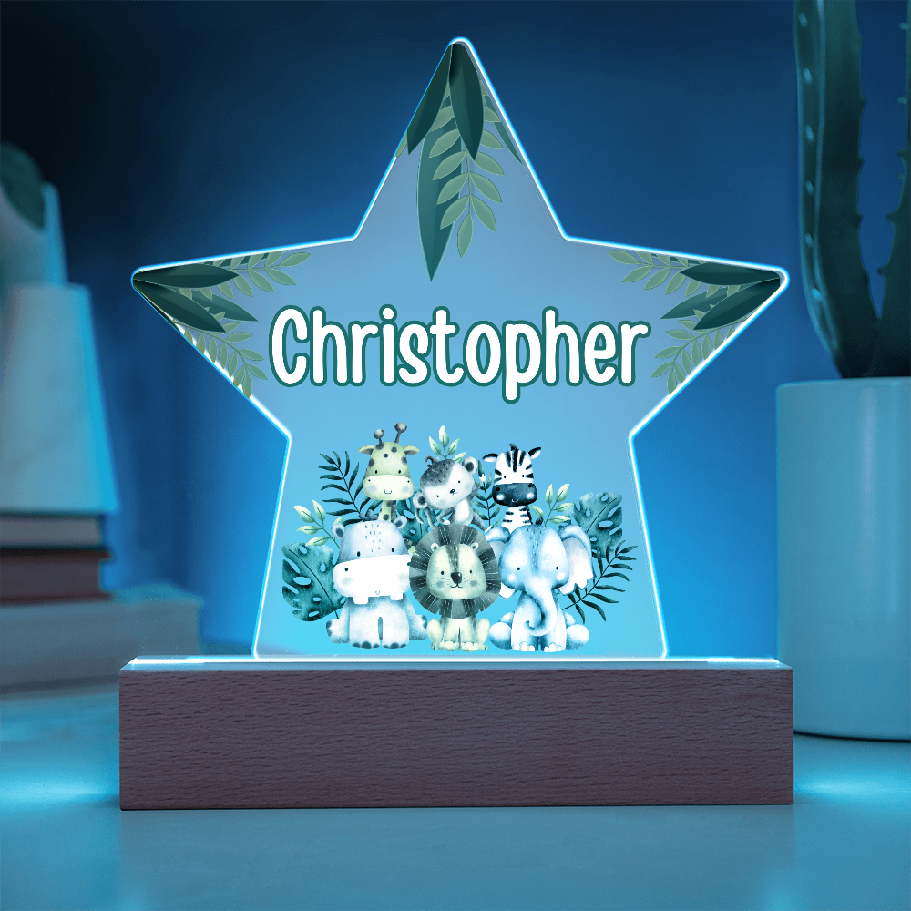 Personalized Animal Name Star Acrylic Plaque