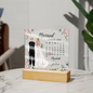Wedding Calendar Printed Square Acrylic Plaque