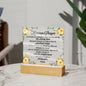 Marriage Prayer Printed Circle Acrylic Plaque