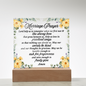 Marriage Prayer Printed Circle Acrylic Plaque