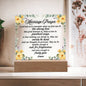 Marriage Prayer Printed Circle Acrylic Plaque
