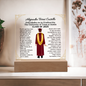 Spanish Male Graduation Printed Square Acrylic Plaque