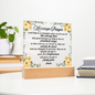Marriage Prayer Printed Circle Acrylic Plaque