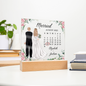 Wedding Calendar Printed Square Acrylic Plaque
