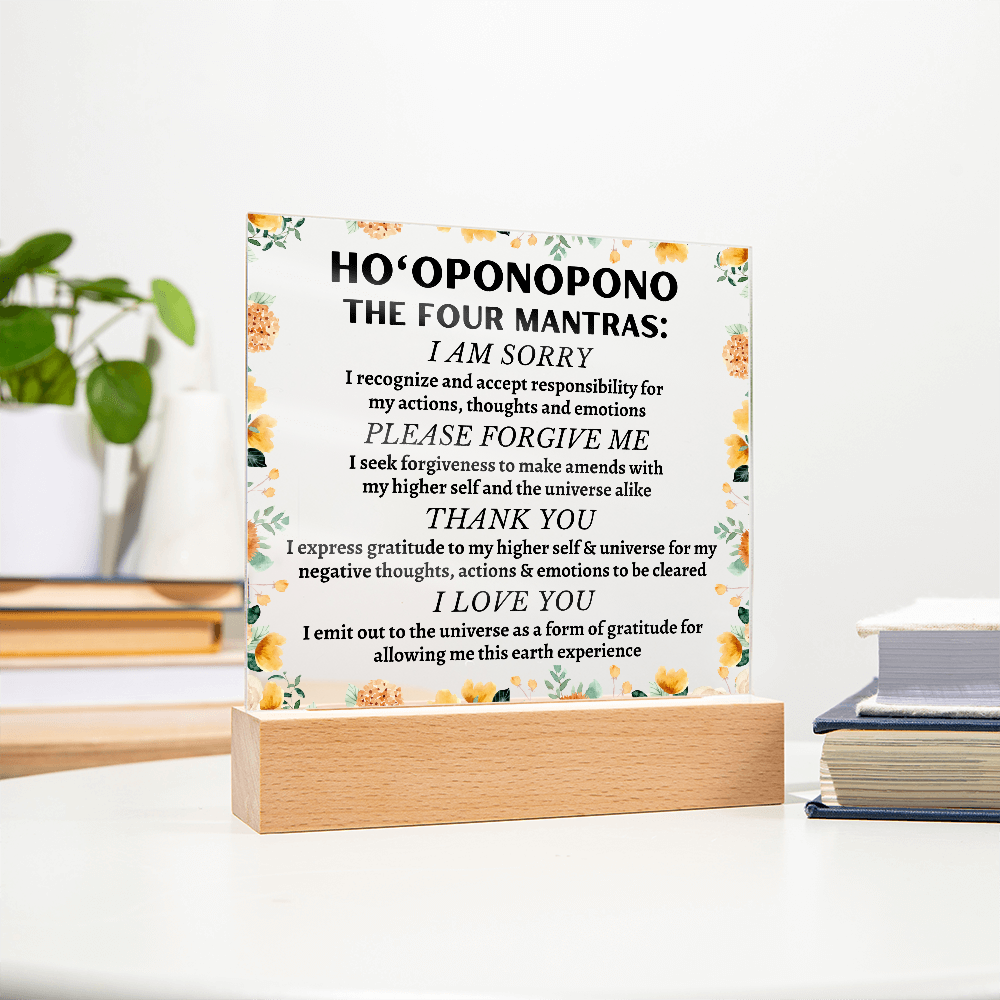Ho'oponopono Floral Plaque