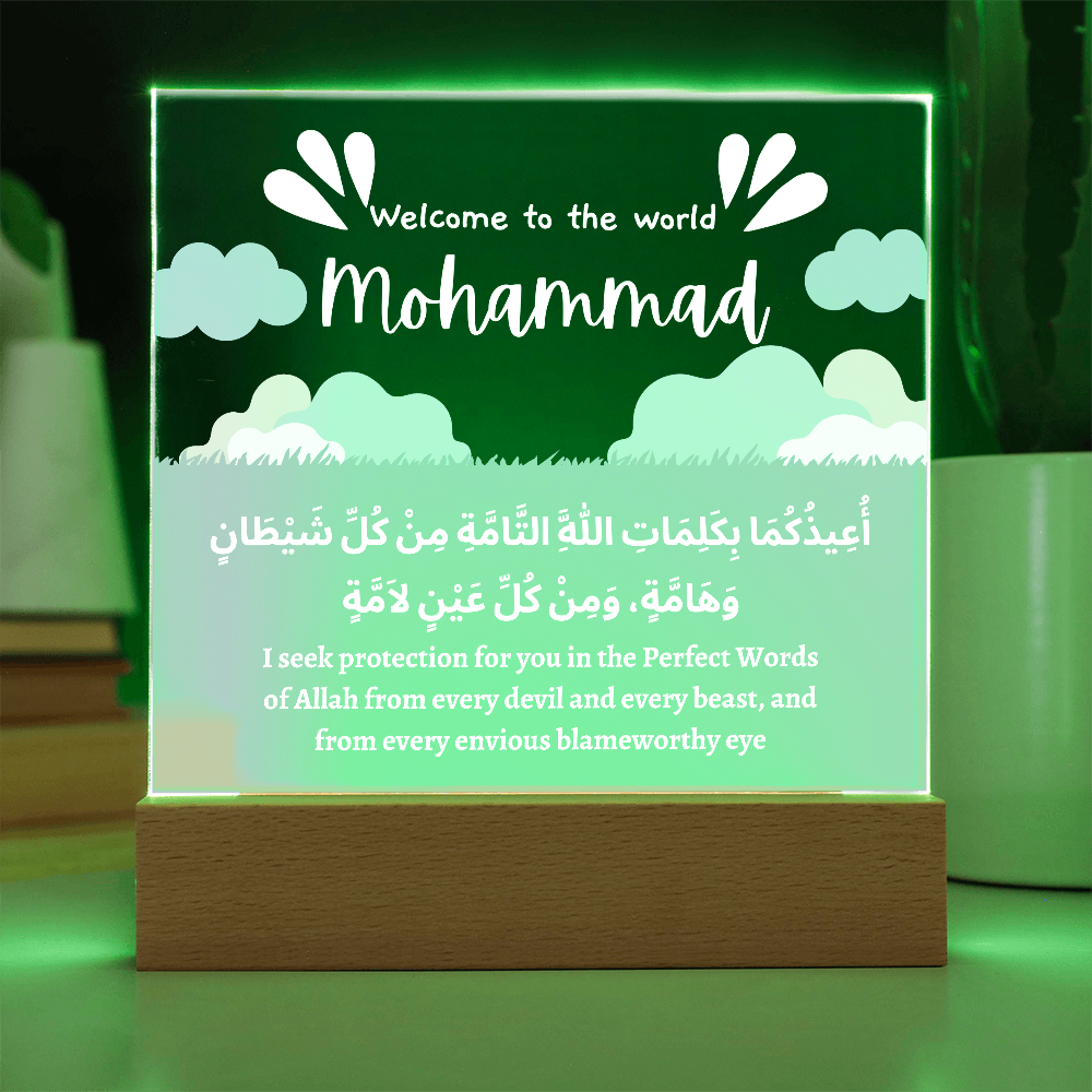 Welcome To The World Baby Boy Dua Plaque