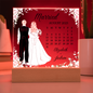 Wedding Calendar Printed Square Acrylic Plaque