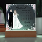 Marriage Calendar Printed Acrylic Square Plaque