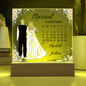 Marriage Calendar Printed Acrylic Square Plaque