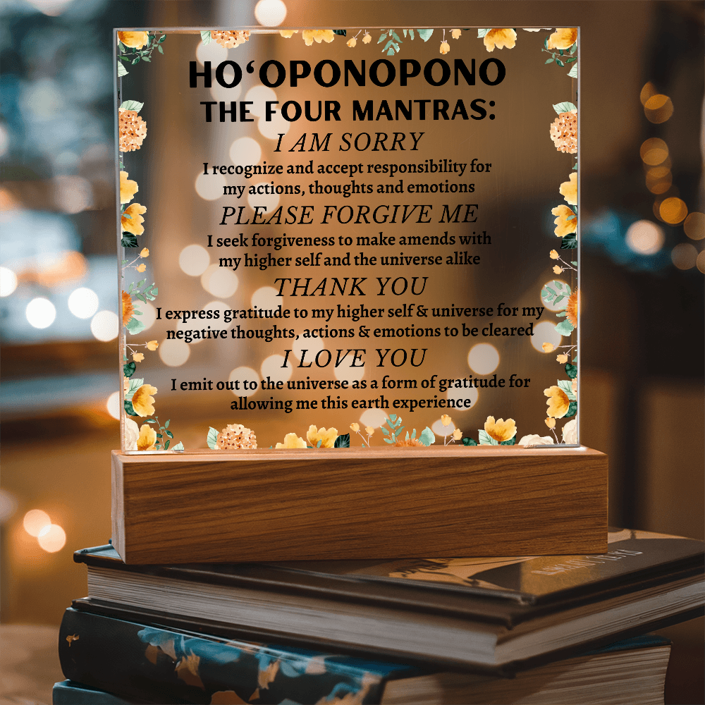 Ho'oponopono Floral Plaque