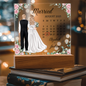 Wedding Calendar Printed Square Acrylic Plaque