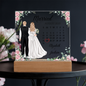Wedding Calendar Printed Square Acrylic Plaque