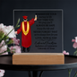 Male Graduation Printed Square Acrylic Plaque