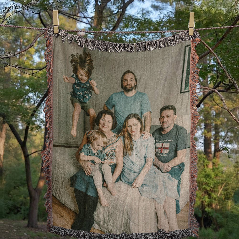 Photo Heirloom Woven Blanket (Portrait)