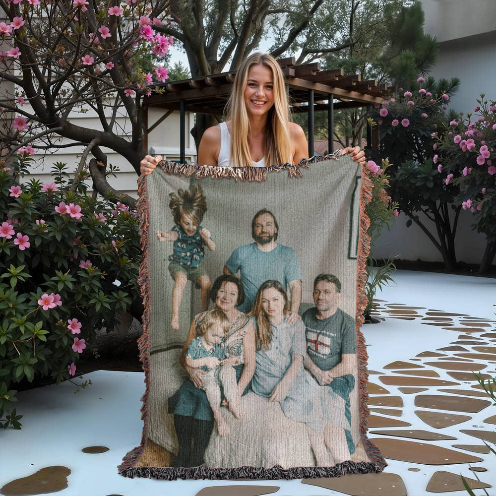 Photo Heirloom Woven Blanket (Portrait)