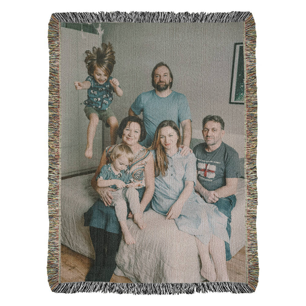 Photo Heirloom Woven Blanket (Portrait)