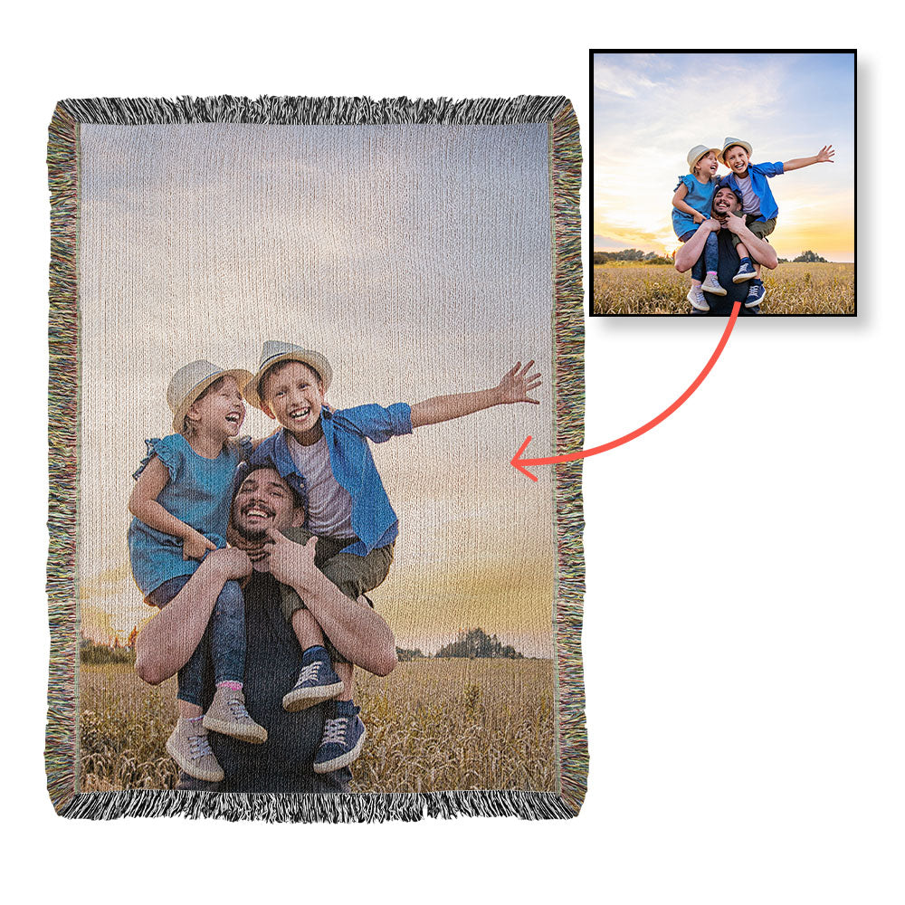 Photo Heirloom Woven Blanket (Portrait)