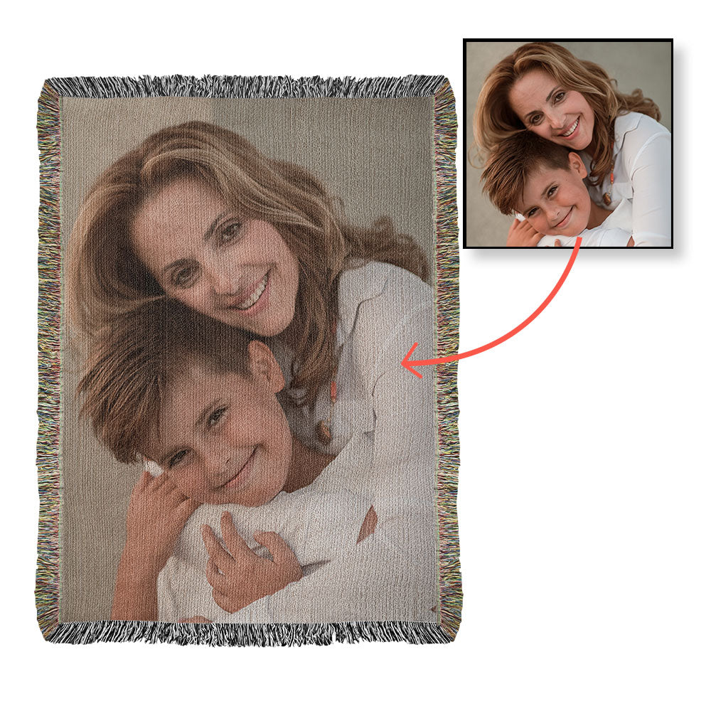 Photo Heirloom Woven Blanket (Portrait)