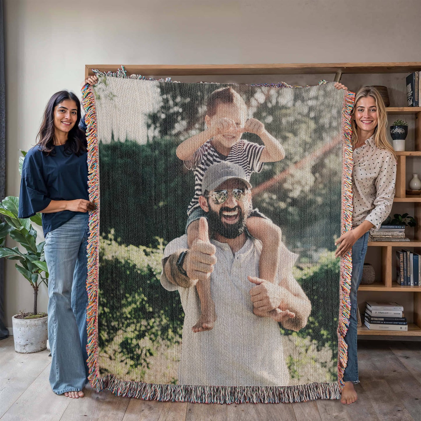 Photo Heirloom Woven Blanket (Portrait)