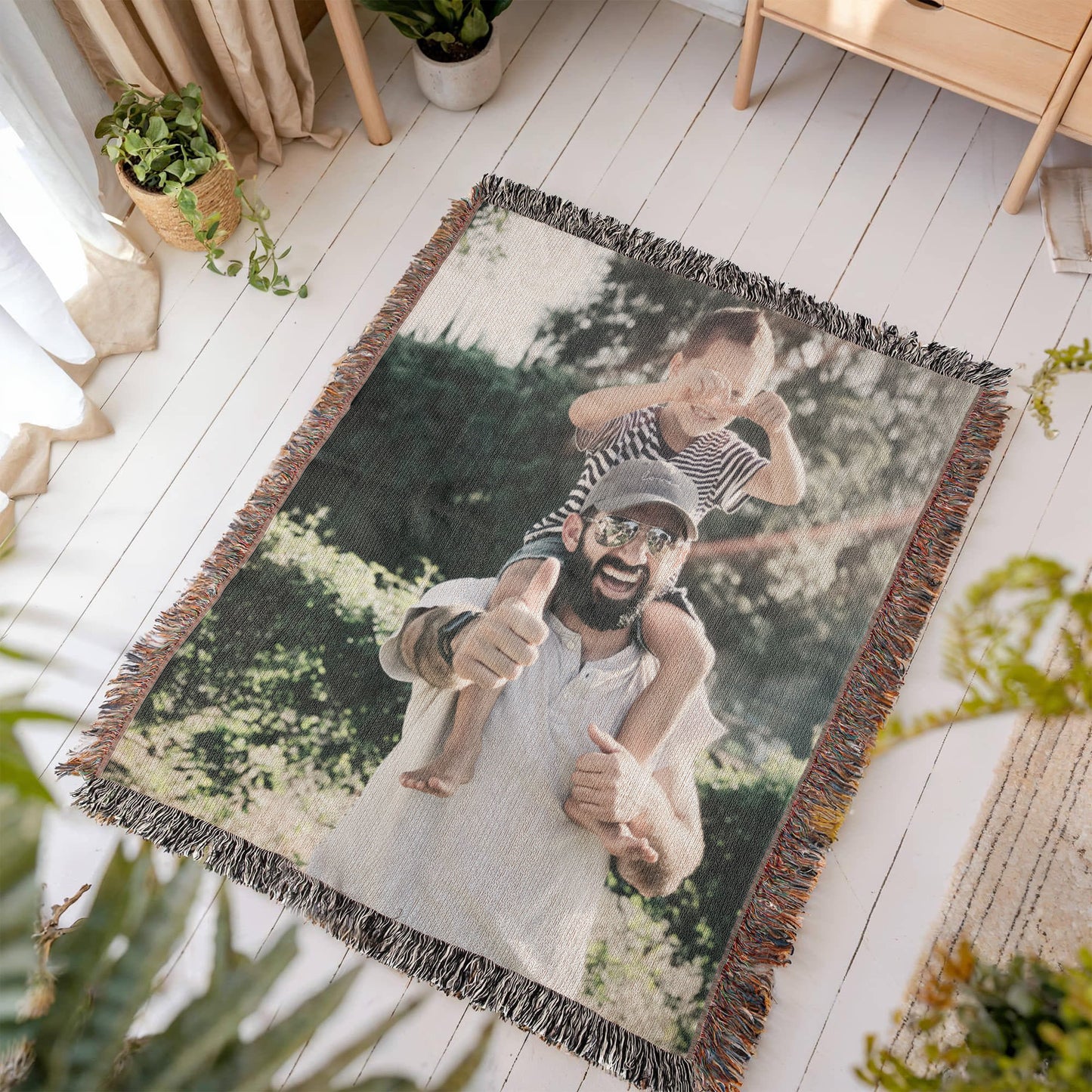 Photo Heirloom Woven Blanket (Portrait)