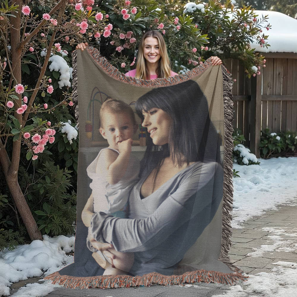 Photo Heirloom Woven Blanket (Portrait)