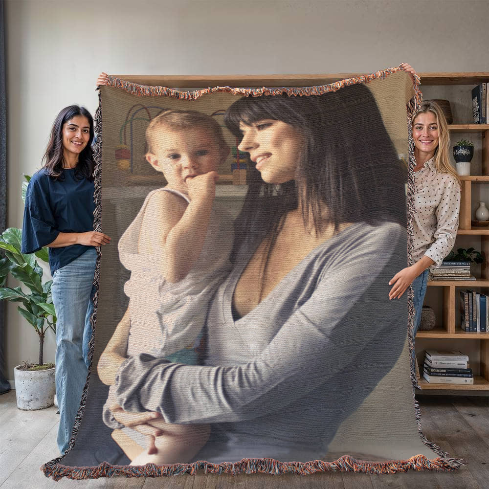 Photo Heirloom Woven Blanket (Portrait)
