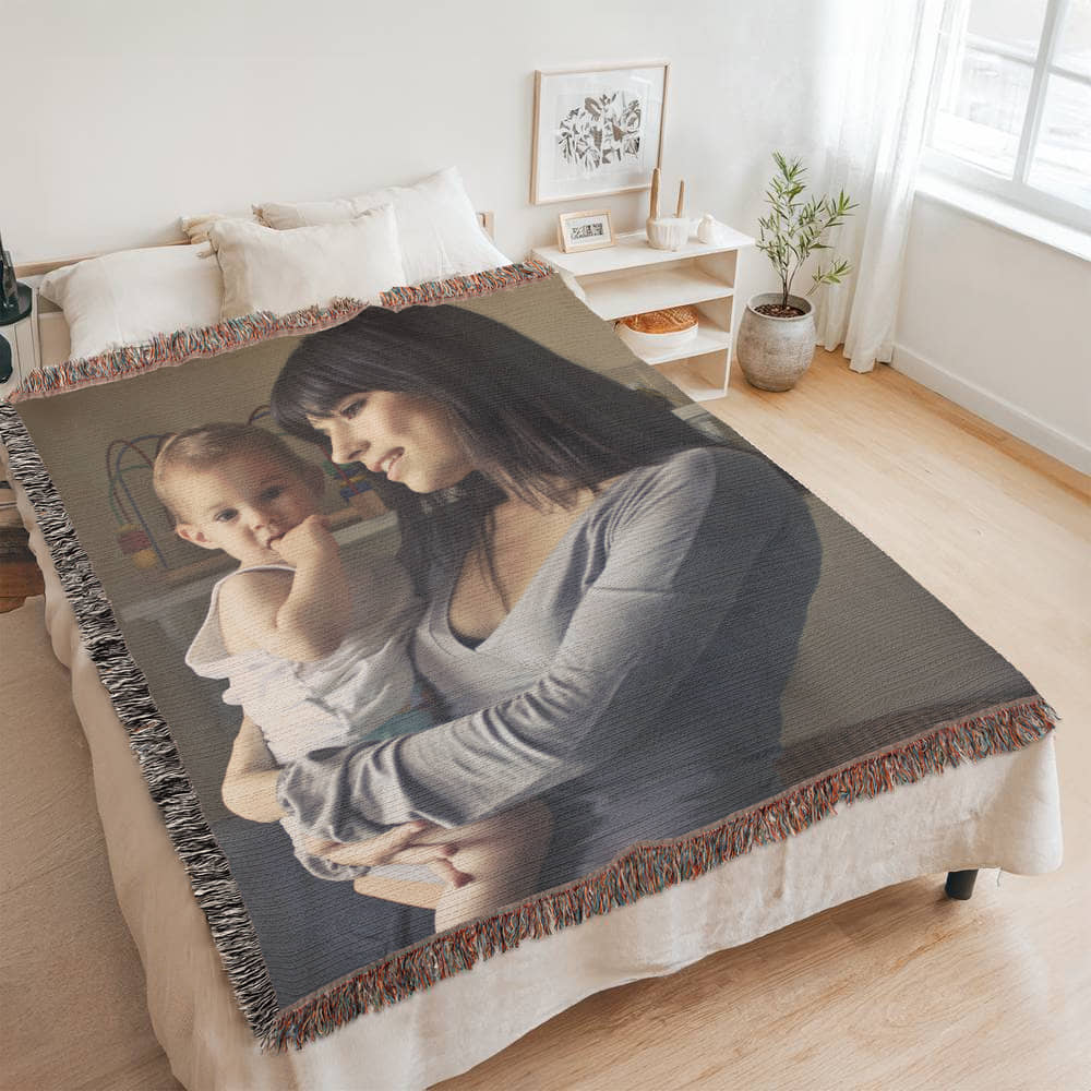 Photo Heirloom Woven Blanket (Portrait)