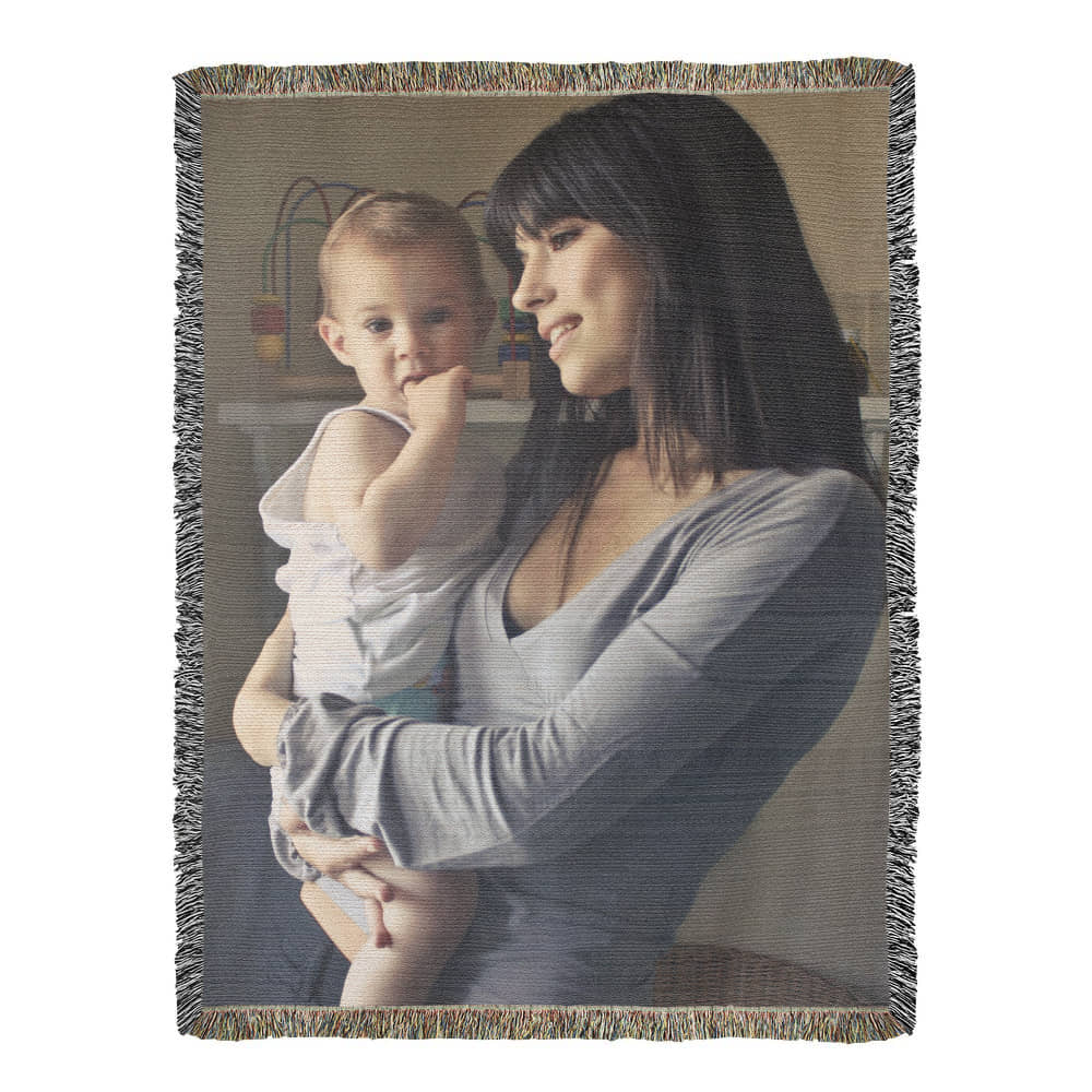 Photo Heirloom Woven Blanket (Portrait)