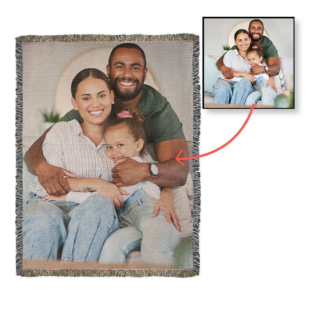 Photo Heirloom Woven Blanket (Portrait)