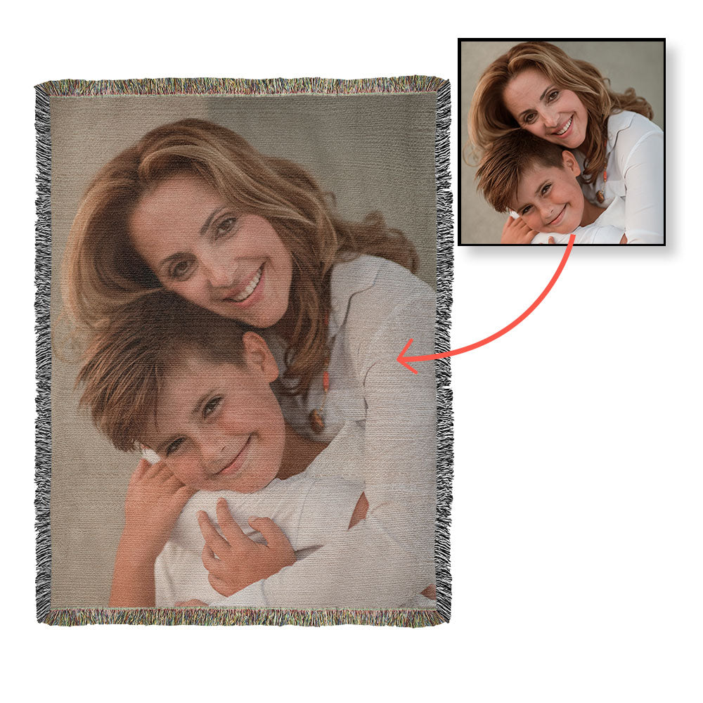 Photo Heirloom Woven Blanket (Portrait)