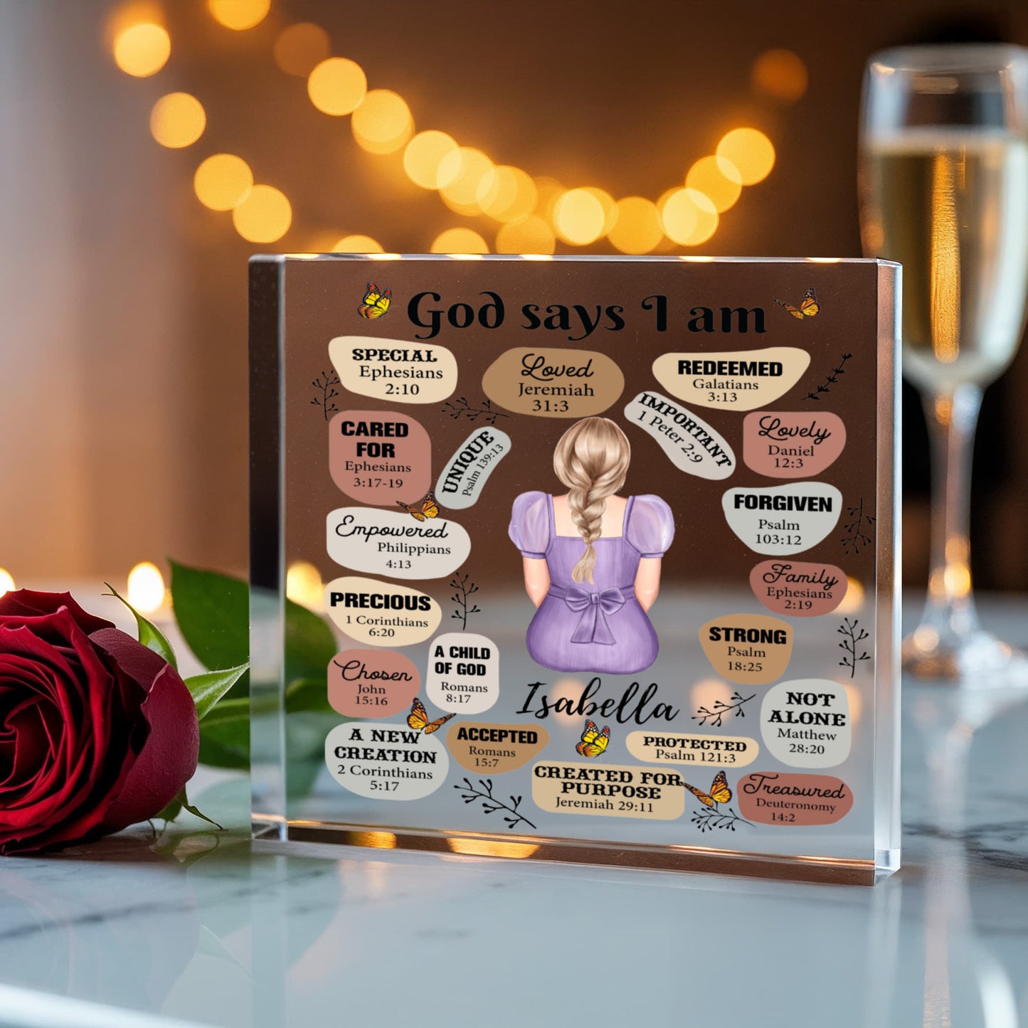 God Says I Am Acrylic Plaque Revised