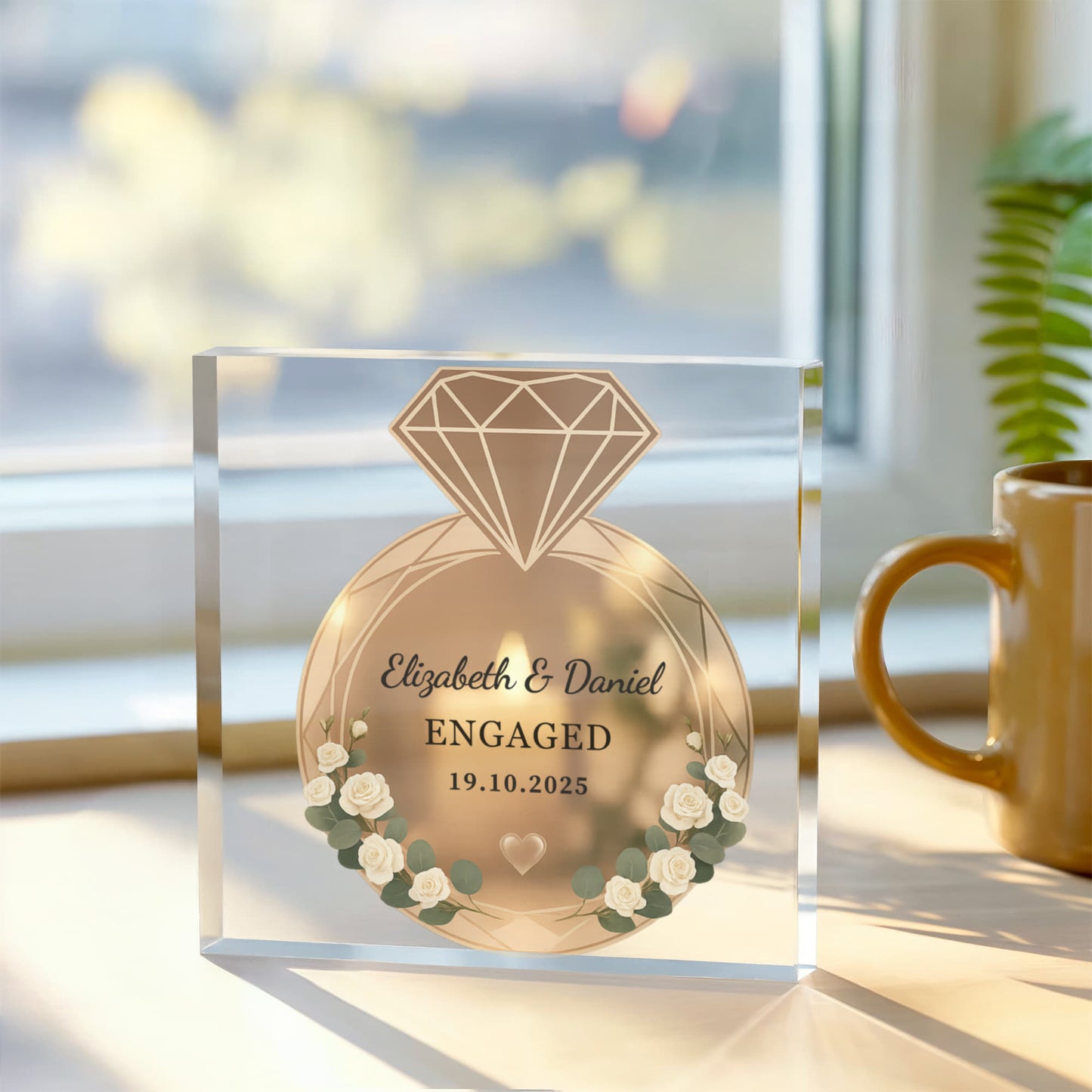 Engagement Ring Acrylic Plaque