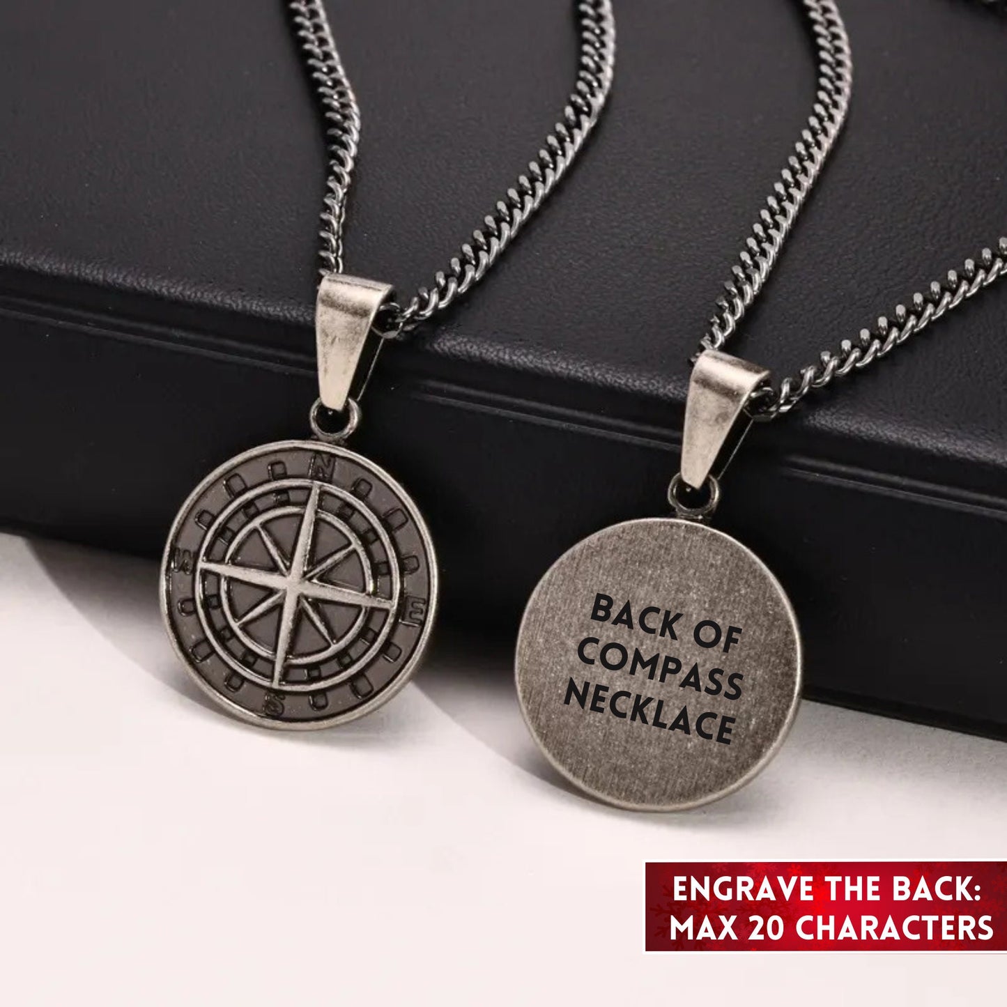 Personalized Compass Necklace For Son From Mom, Son Gifts From Mom, Son Birthday Gift, Graduation Gift, Gift For Son From Mom, Son Necklace