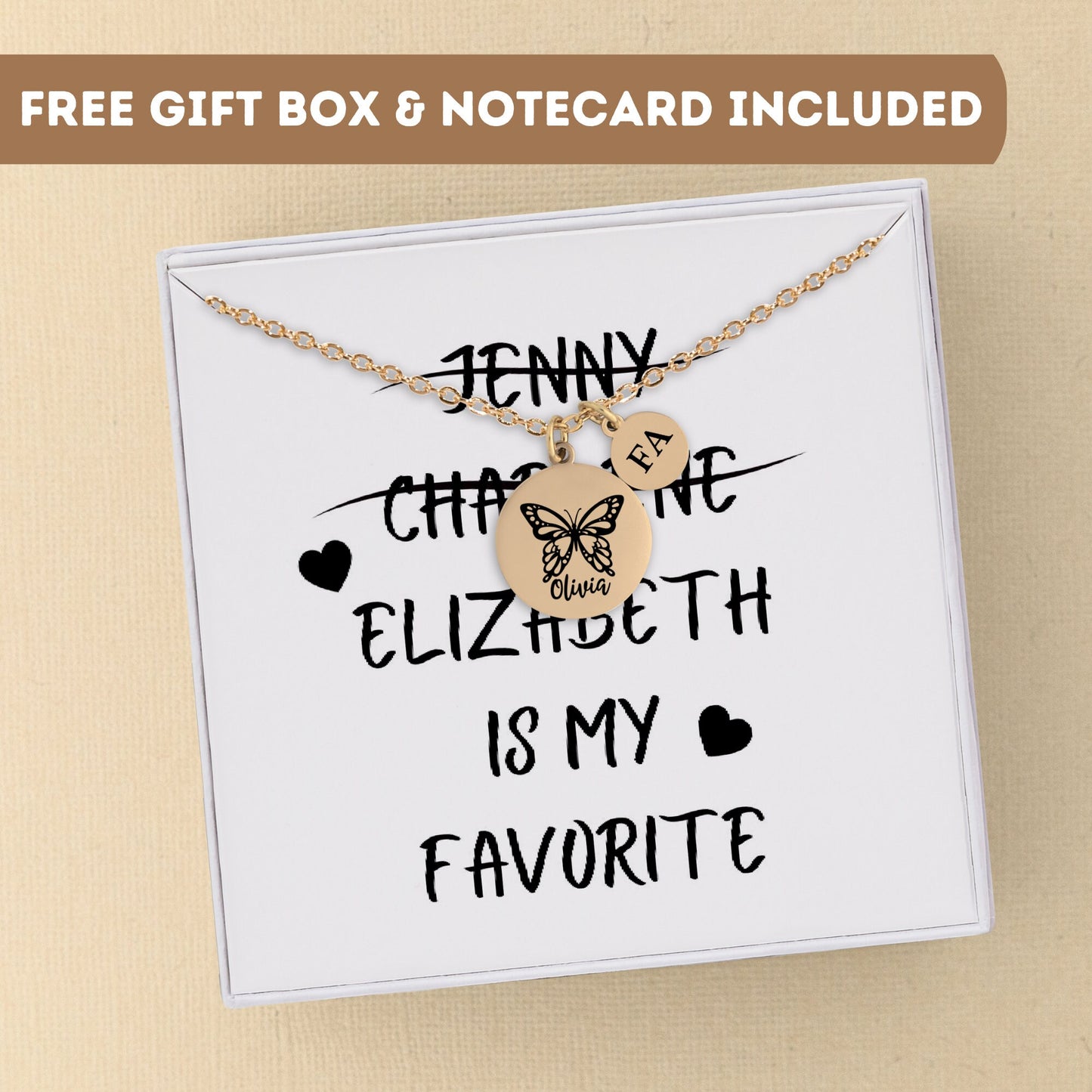 Personalized Mom Butterfly Gift, Custom Mom Necklace, Mom Puzzle Gift, Mom gift, Mom necklace silver, Mom jewelry. Favorite Child Mom Charm