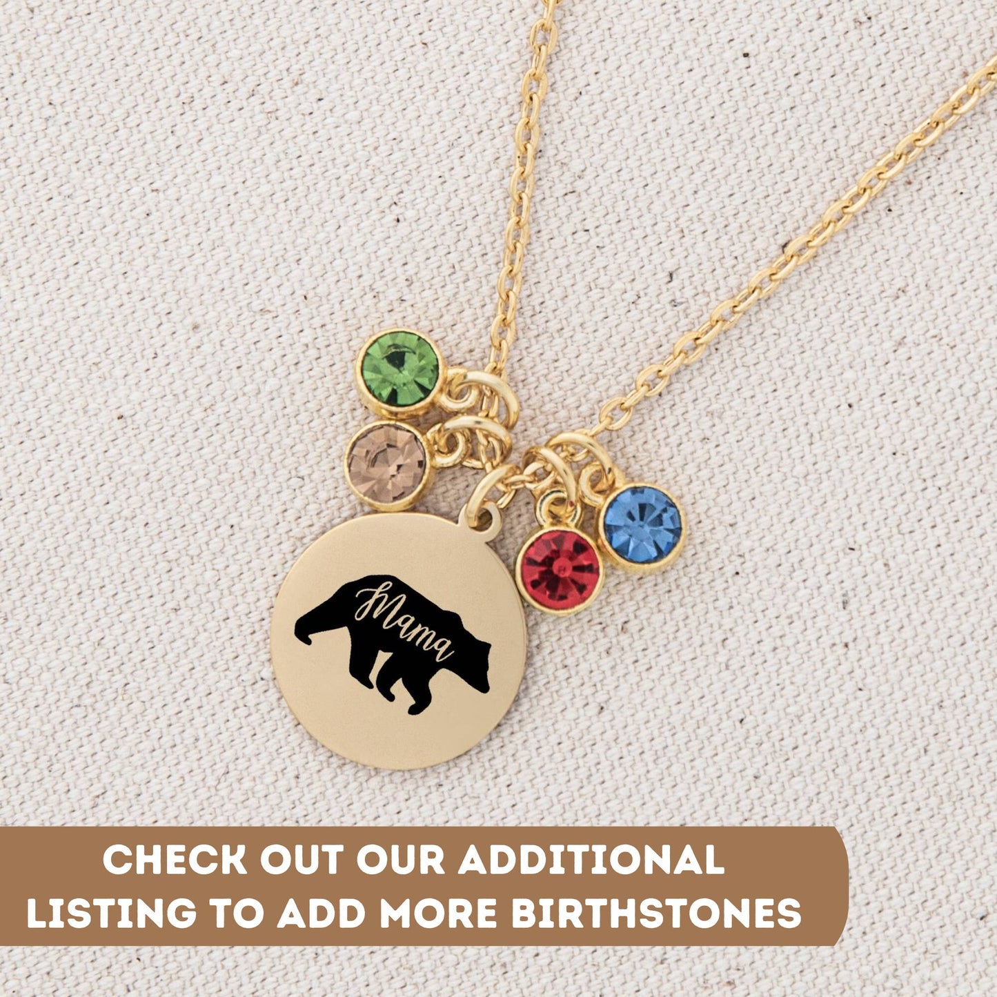 Personalized Necklace For New Mom Gift, Mama Bear Necklace, Mama Bear Gift, Bear Pendant, Mom Gift, Mom Jewelry, Pregnancy Baby Show Gift