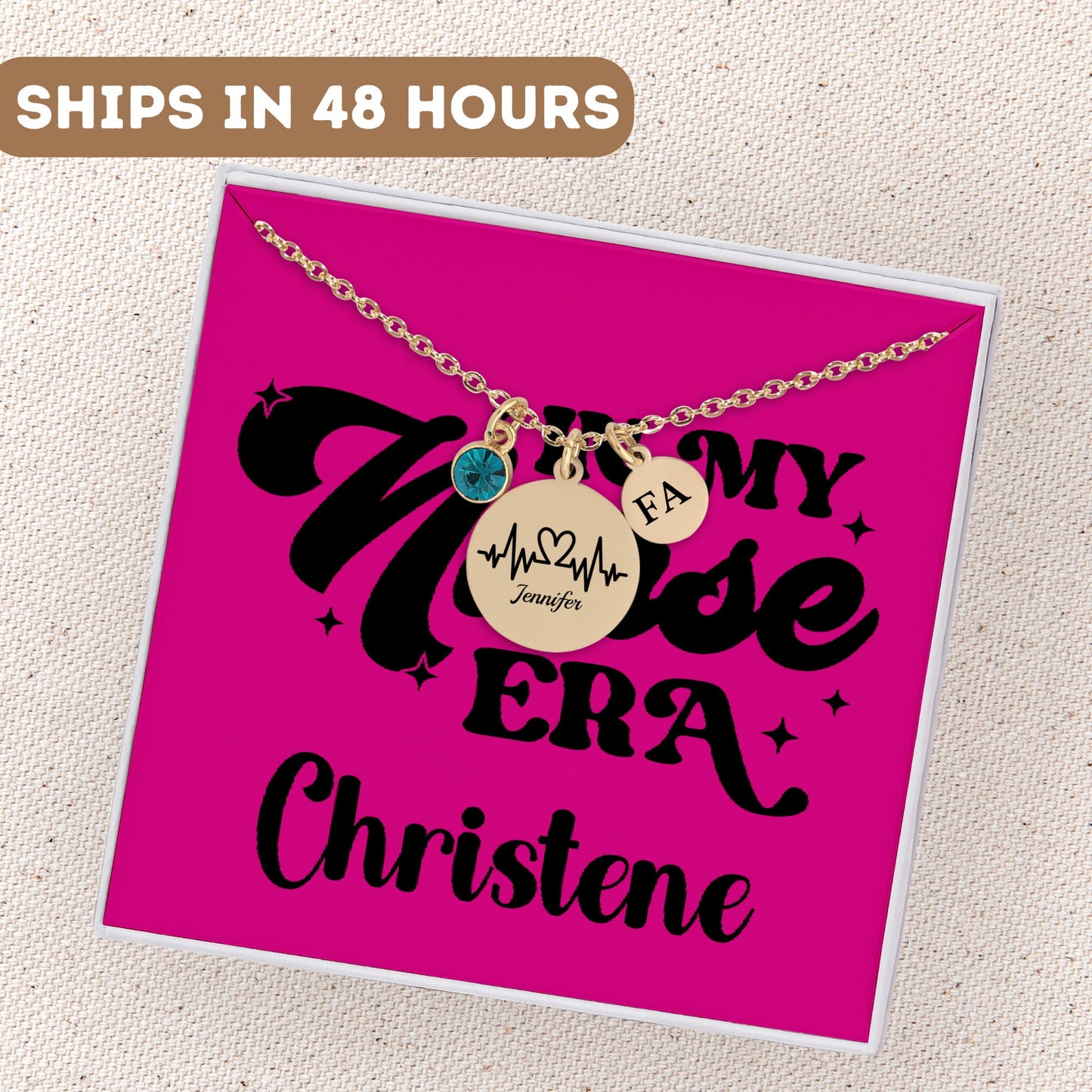 Personalized Nurse Necklace Gift, Nurse Gift, Nurse Graduation, Nurse Era, Rn Graduation, Nurse Jewelry, Rn Gift, Nurse Pendant, Nurse Charm