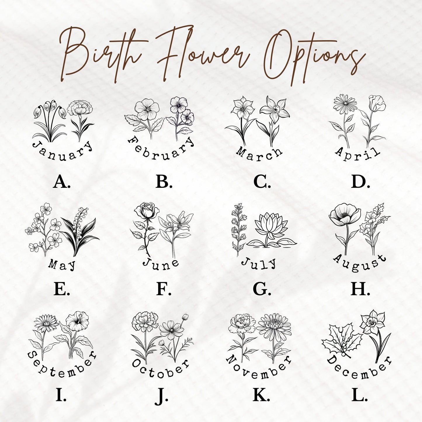 Personalized Birthflower Necklace For Mom, Moms Garden Birth Month Necklace For Grandma, Custom Birth Flower Necklace, Birth Flower Jewelry