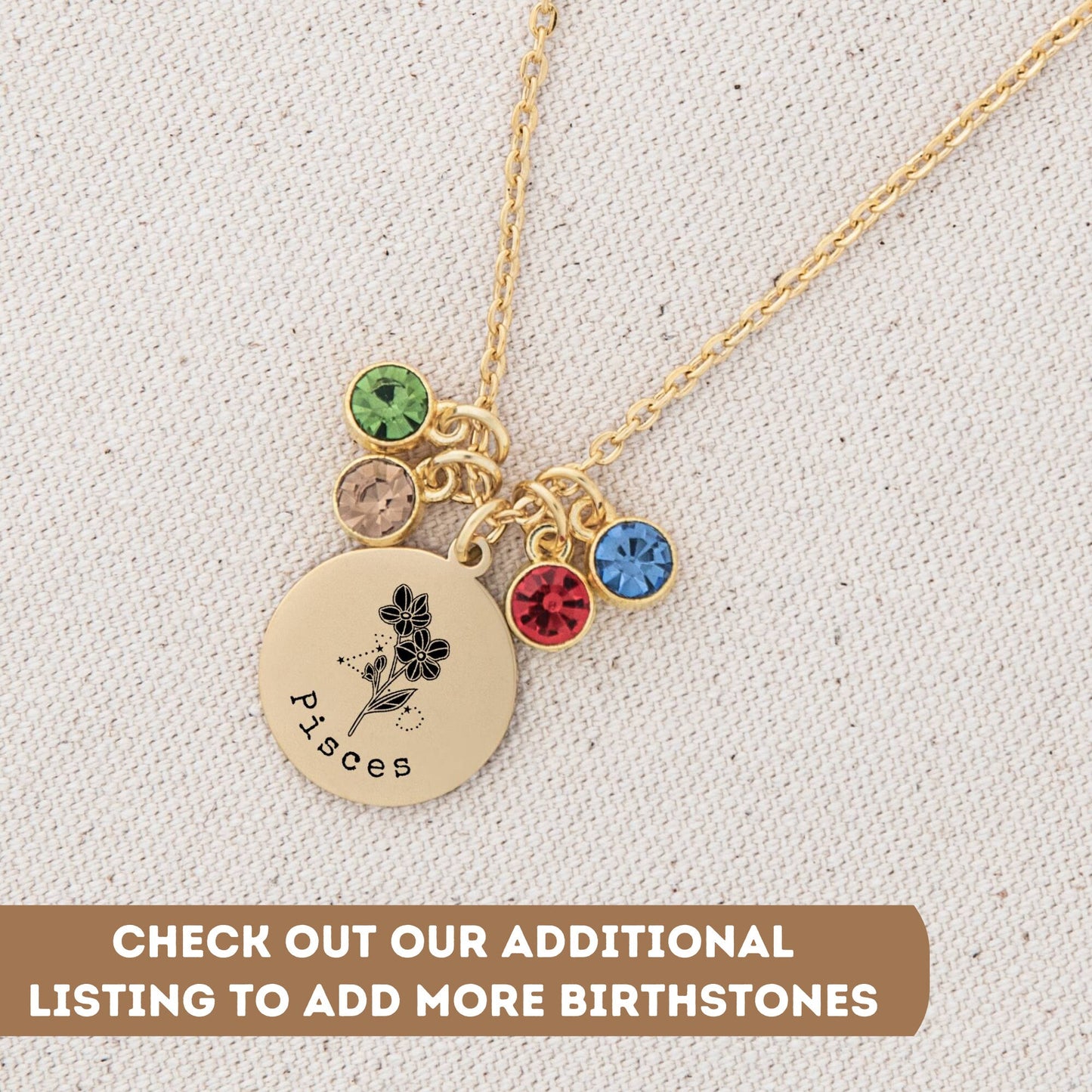 Mother and Daughter Photo Dainty Mom Necklace, Pisces Necklace, Zodiac Sign Astrology Necklace, Mother’s Day Gift Ideas, Coin Necklace