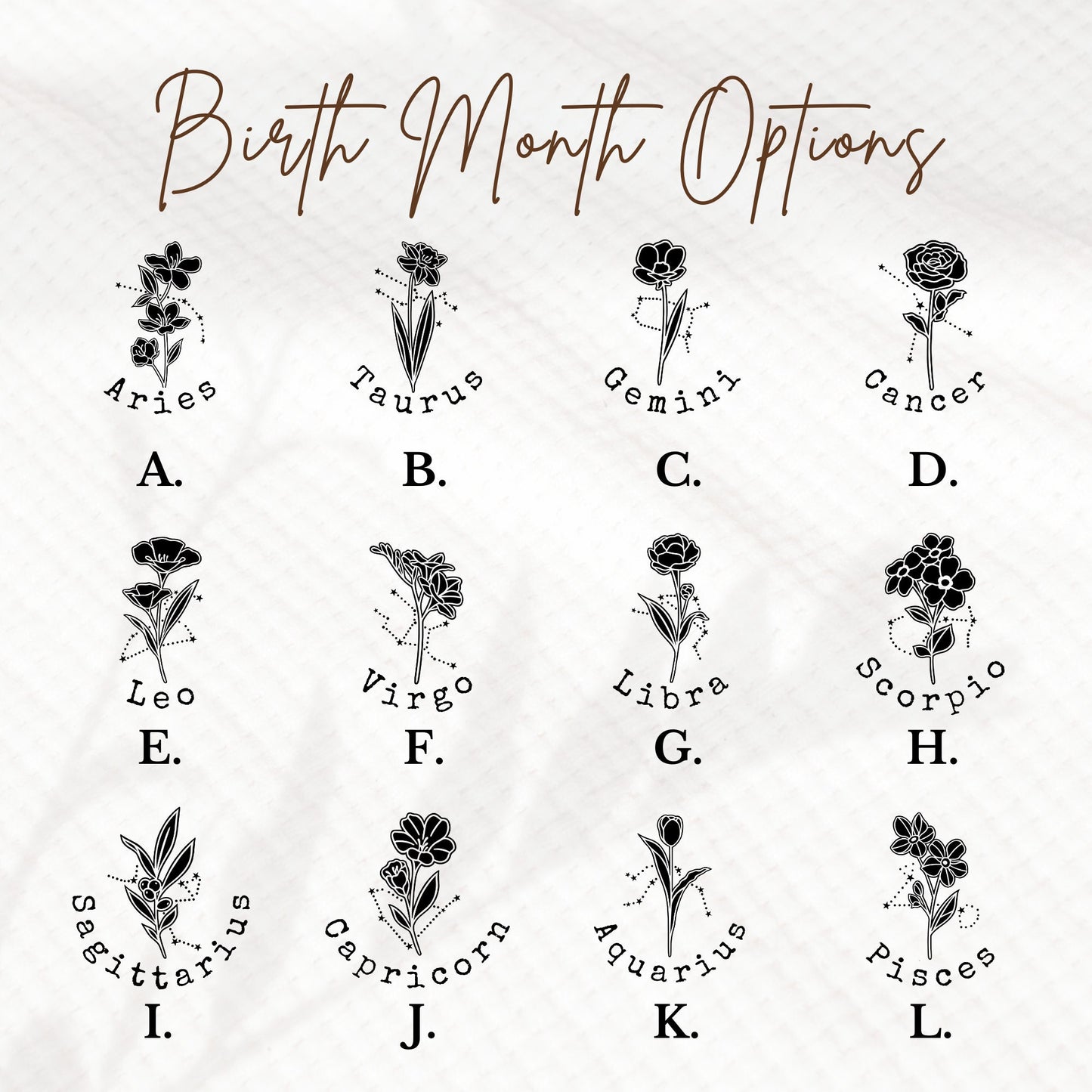 Personalized Mama We Love You Birthflower Necklace For Mom, Birth Flower Necklace, Zodiac Flower Necklace, Constellation Astrology Jewelry