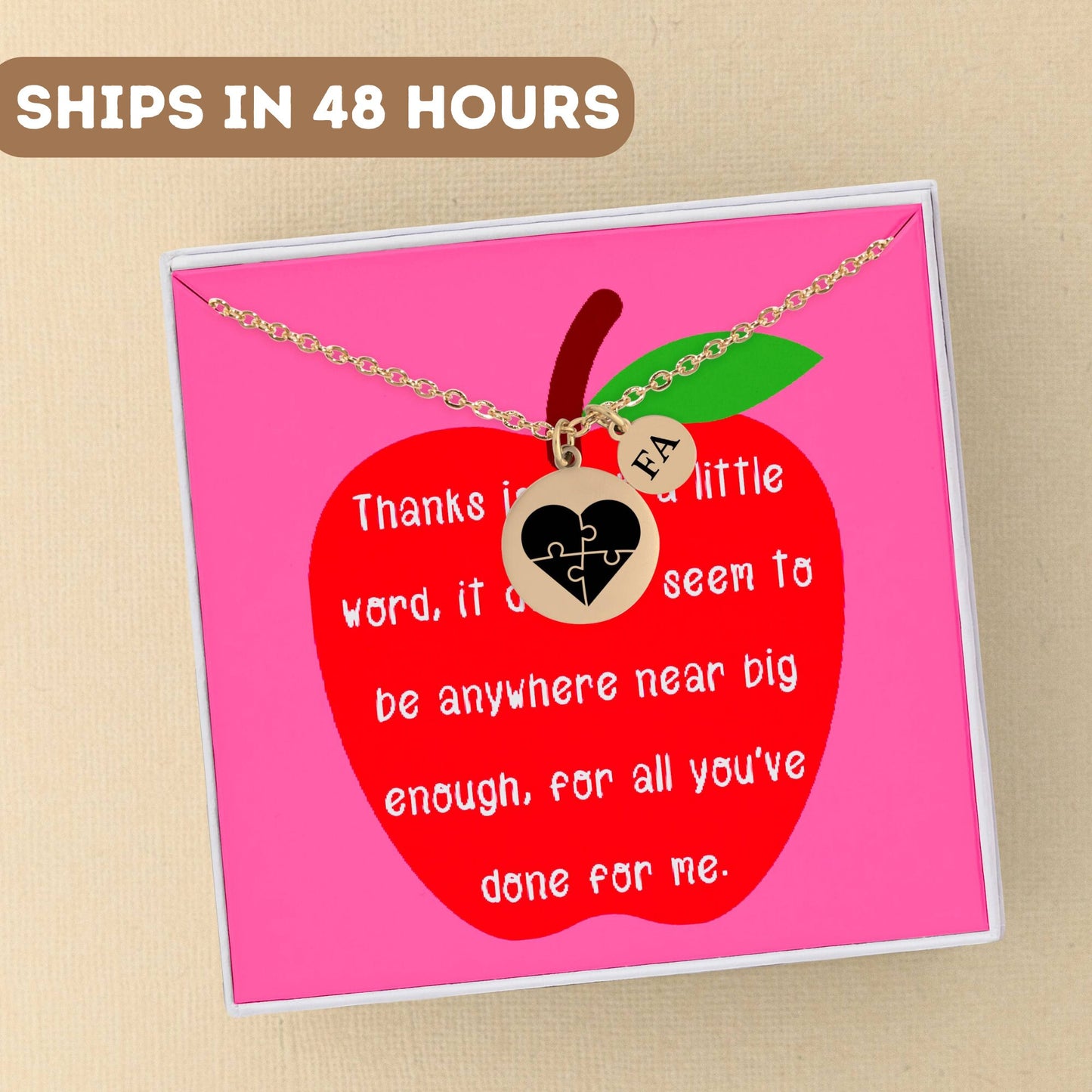 Personalized Teacher Necklace Gift, End Of Year Teacher Gift, Teacher Charm, Teacher Appreciation Gift, Teacher Pendant, Thank You Teacher