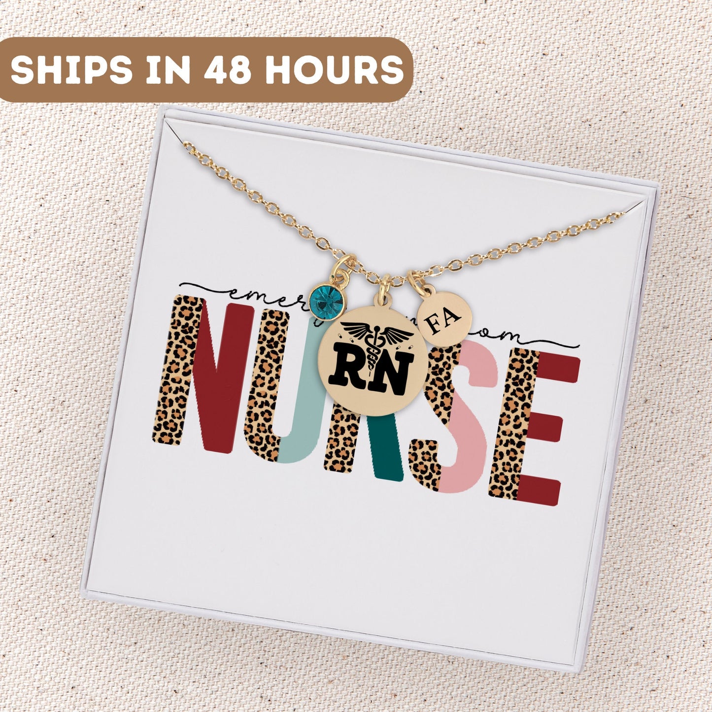 Emergency Room Nurse Necklace, Emergency Nurse Necklace Gift, RN Graduation Gifts, RN Gifts, Nurse Graduation, Nurse Pendant, Nurse Charm