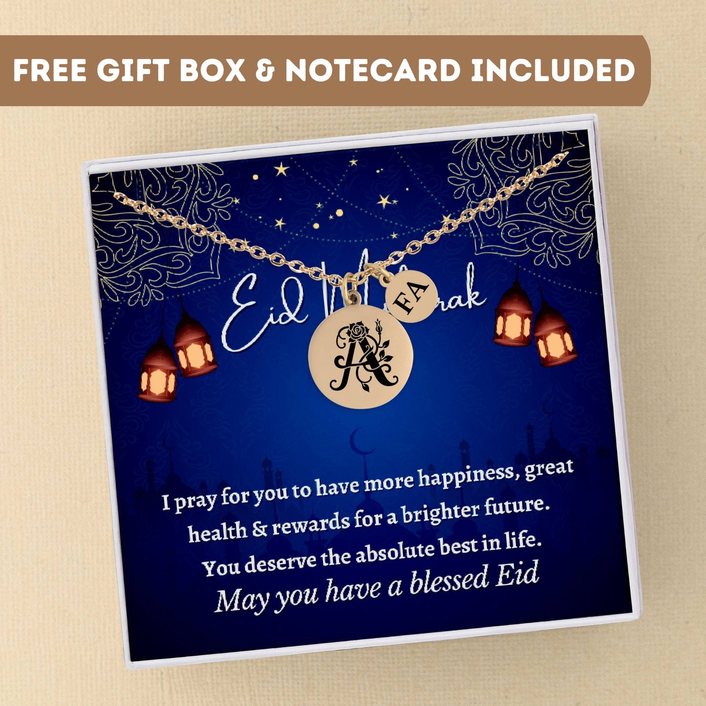 Personalized Eid Gifts For Women, Eid Mubarak Gifts, Islamic Gift, Muslim Gifts, Islamic Jewelry, Arabic Necklace, Arabic Jewelry
