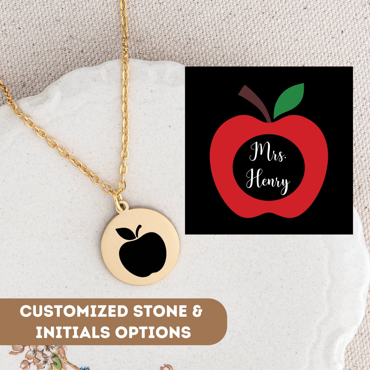 Personalized Teacher Necklace Gift, Teacher Pendant, Thank You Teacher Gift, Teacher Appreciation Gifts, Gift For Teacher, Teacher Charm