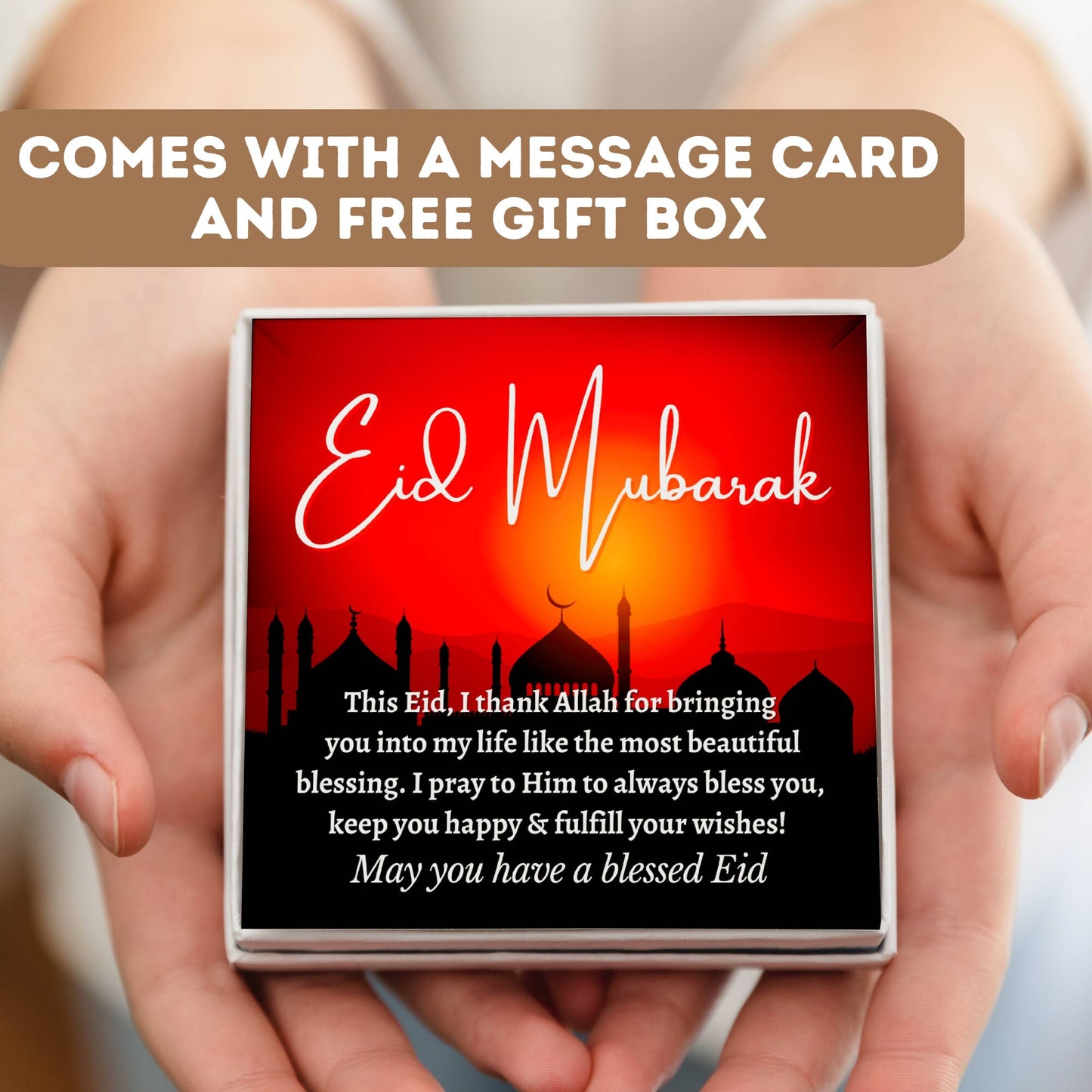 Personalized Eid Gifts For Women, Islamic Jewelry, Arabic Necklace, Eid Mubarak Gift, Islamic Gift, Muslim Gift, Eid Al-Adha Gift