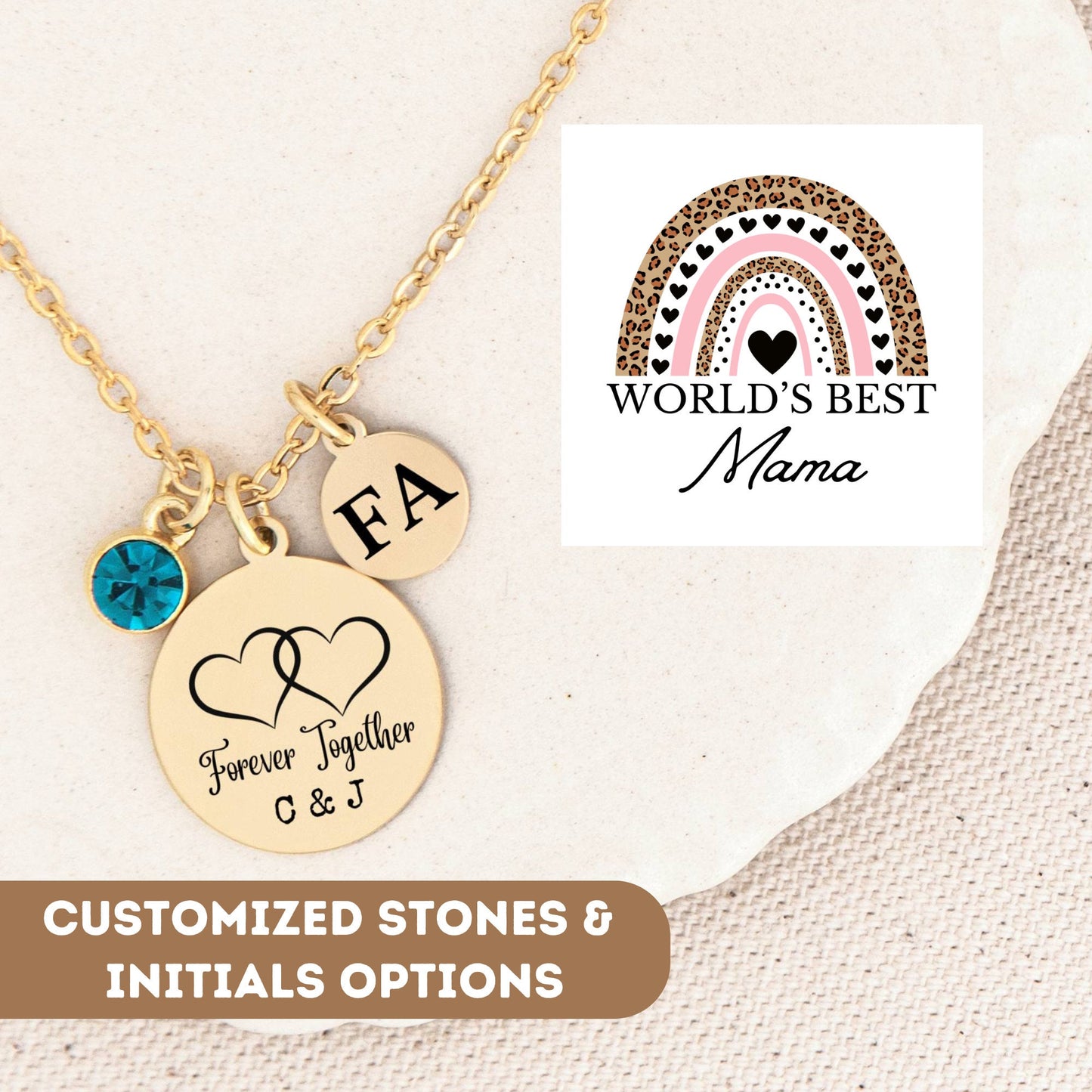 Personalized Mama Necklace Gift, Worlds Best Mama Gift, Gift From Daughter To Mom, Mom Gift, Mom Necklace, Mother Necklace, Mom Pendant Gift