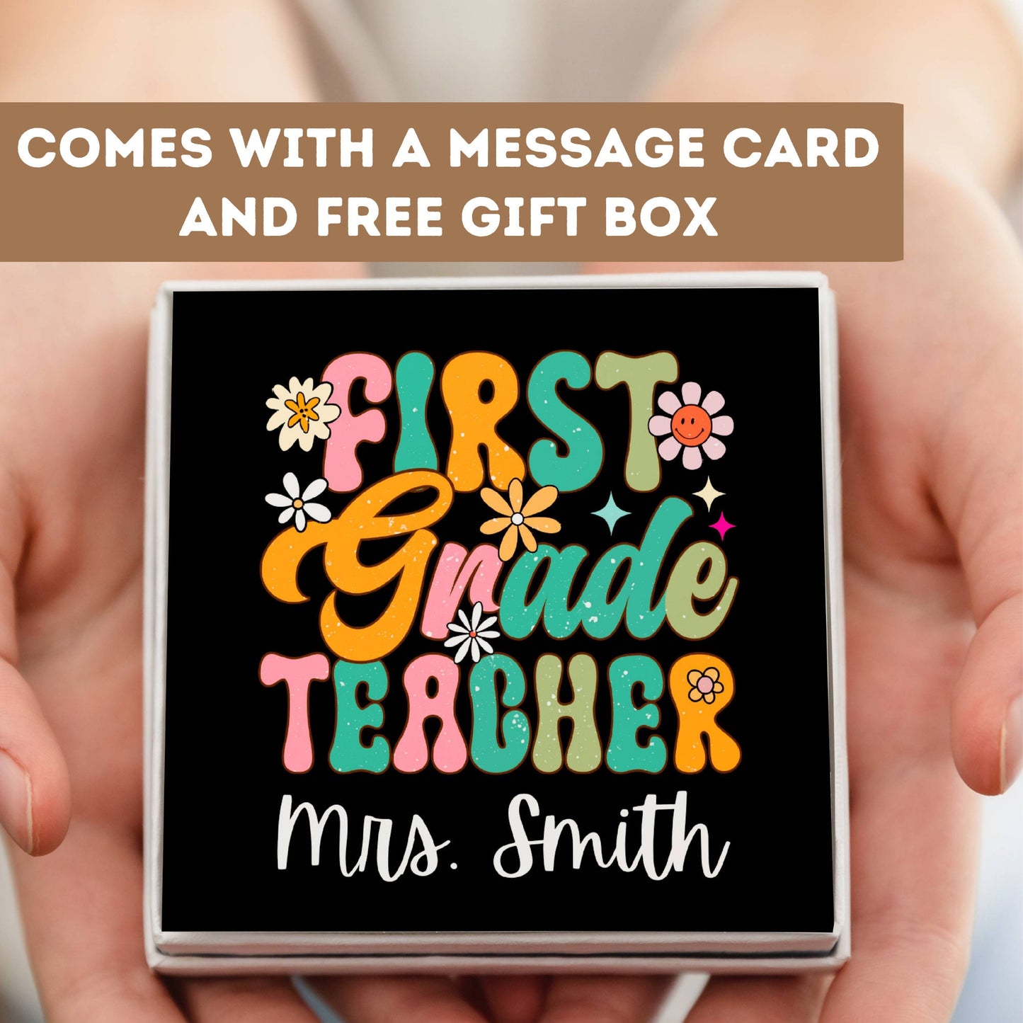 First Grade Teacher Necklace, 1st Grade Teacher Gift, 1st Grade Teacher Appreciation, First Grade Thank You Gift, 1st Grade Teacher Charm
